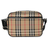 Paddy Check Messenger, &pound;395, Handbags, Black/Brown/Cream/Red, Canvas, Back view